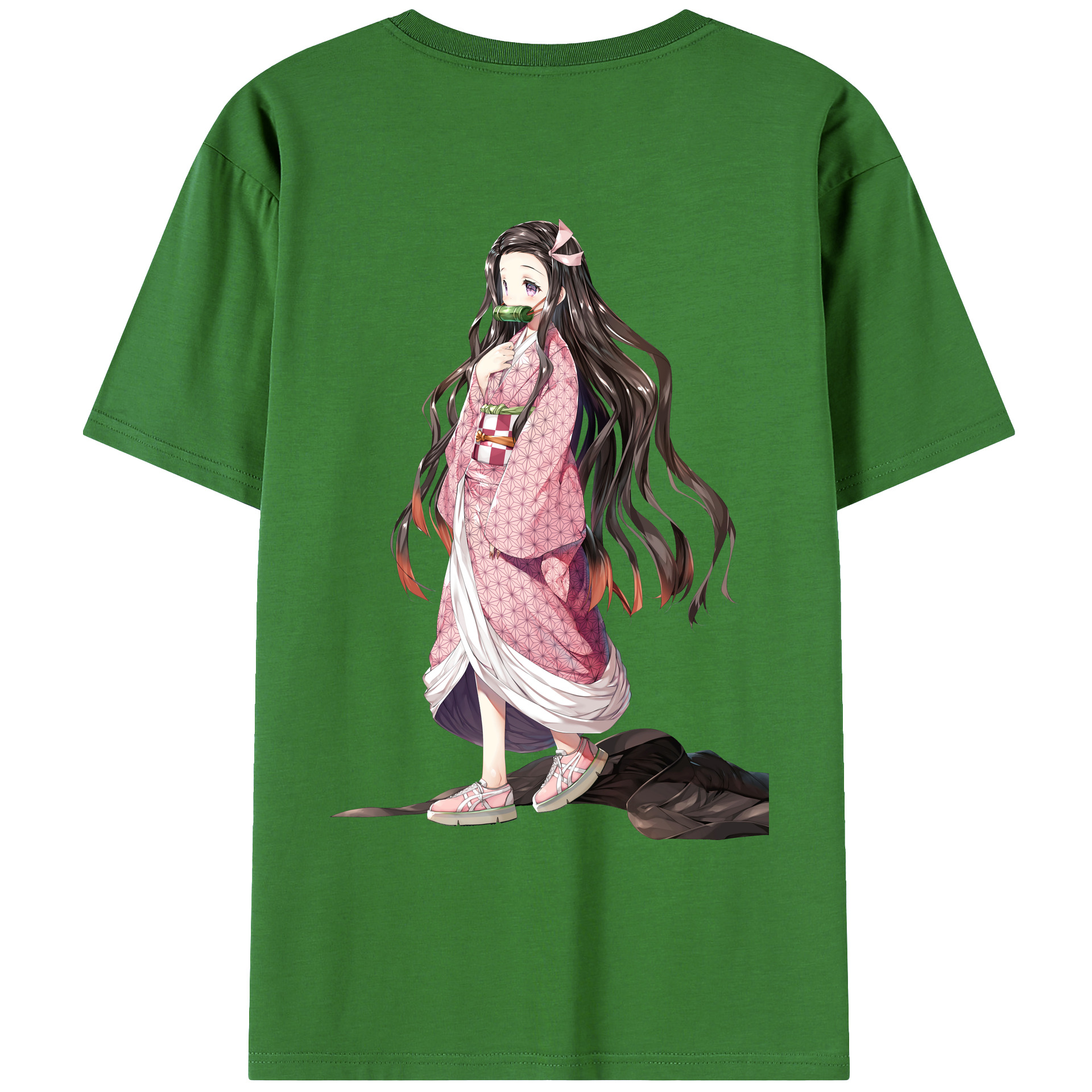 （画像用） 鬼滅の刃（きめつのやいば）竈門 禰󠄀豆子／かまど ねずこ Kamado Nezuko レディース半袖Tシャツ(バックプリント)